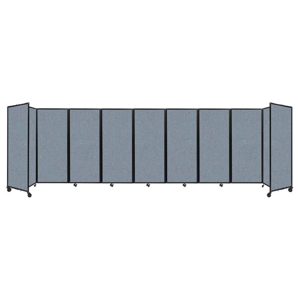 Room Divider 360 Folding Portable Partition 25' x 6'10" Powder Blue Fabric